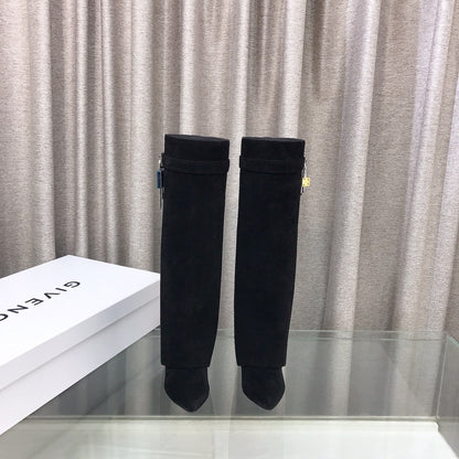 Givenchy Glossy Leather Knee-High Boots