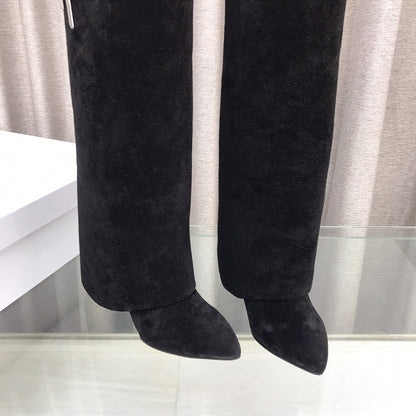 Givenchy Glossy Leather Knee-High Boots