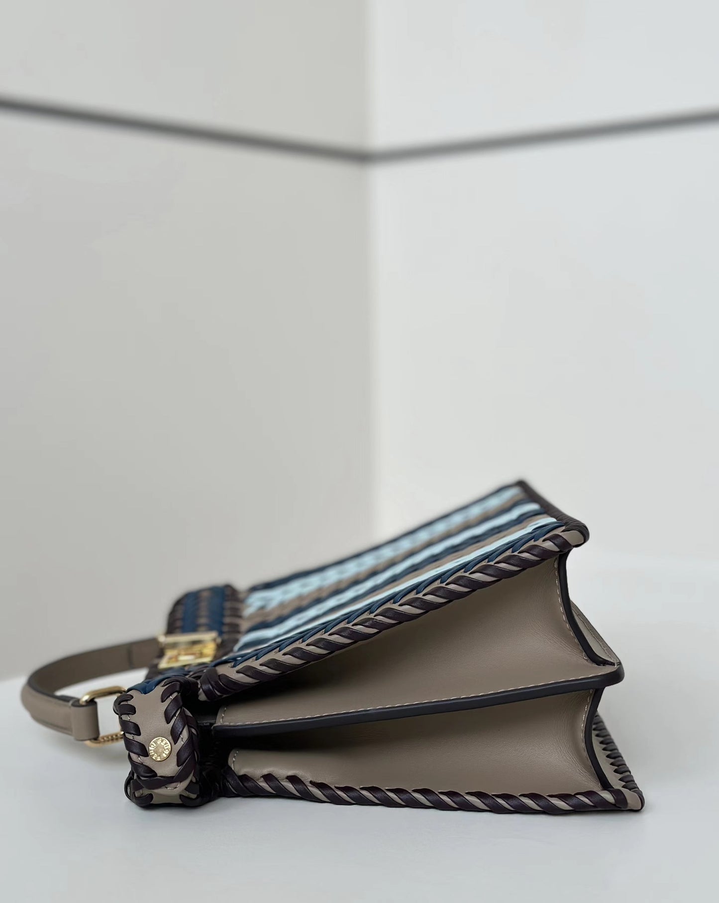 Fendi Peekaboo ISeeU Woven Leather Handbag