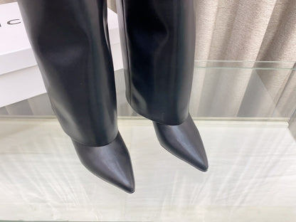 Givenchy Glossy Leather Knee-High Boots