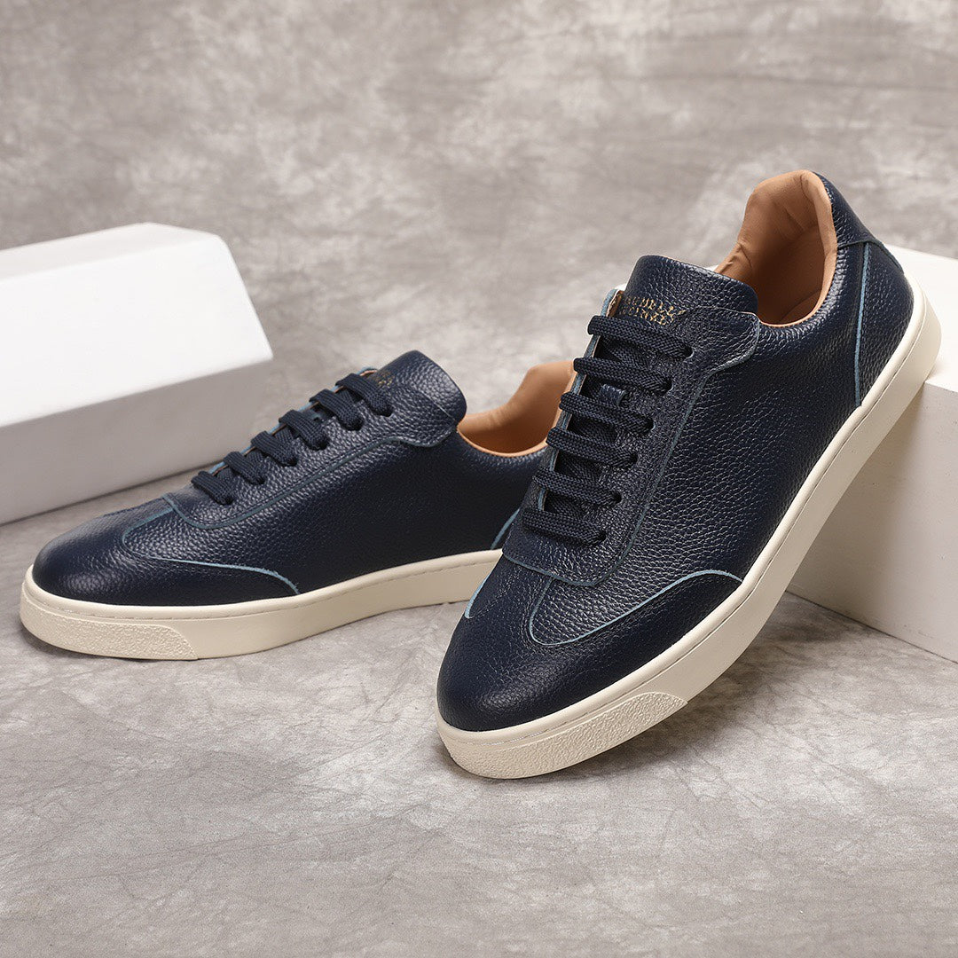 Brunello Cucinelli Calfskin and Suede Sneakers