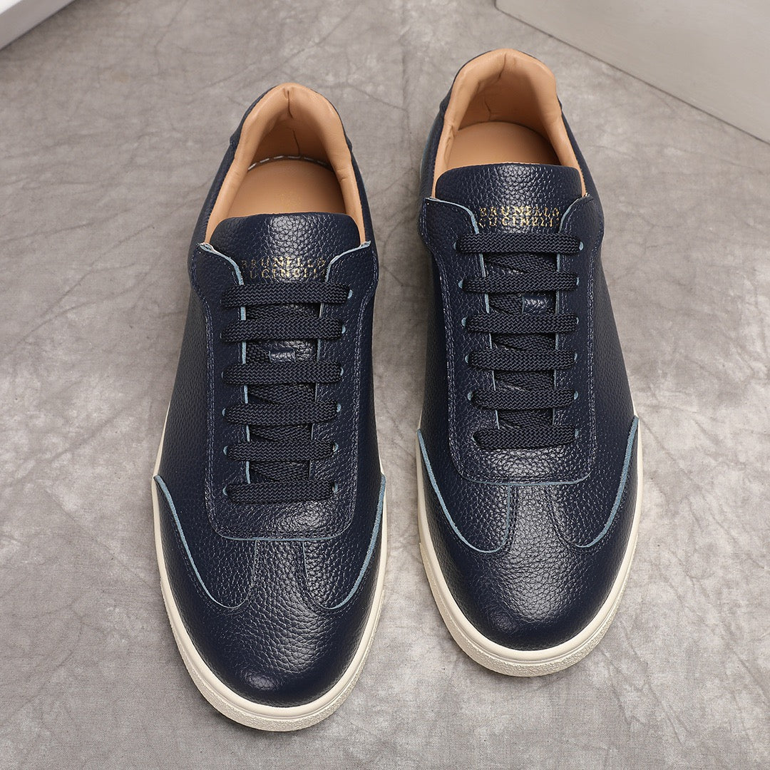 Brunello Cucinelli Calfskin and Suede Sneakers