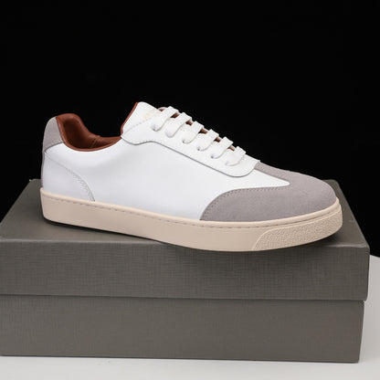 Brunello Cucinelli Calfskin and Suede Sneakers