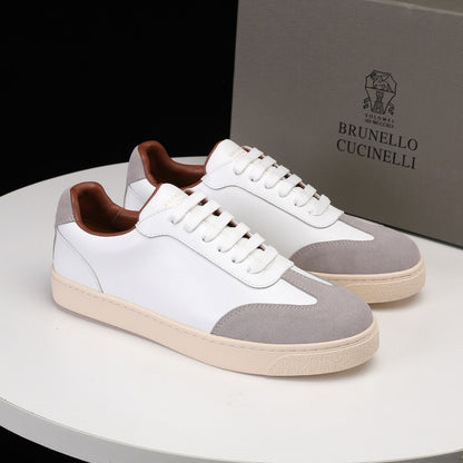 Brunello Cucinelli Calfskin and Suede Sneakers