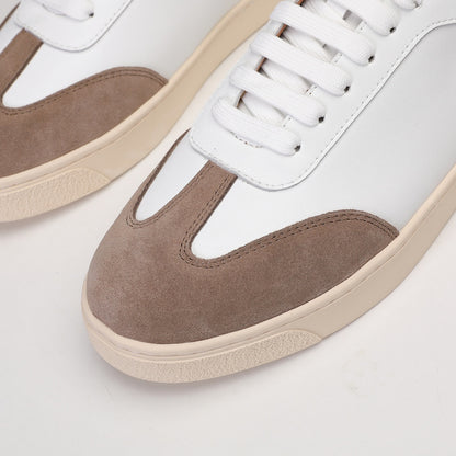 Brunello Cucinelli Calfskin and Suede Sneakers