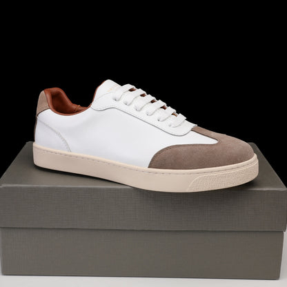 Brunello Cucinelli Calfskin and Suede Sneakers