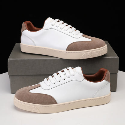 Brunello Cucinelli Calfskin and Suede Sneakers
