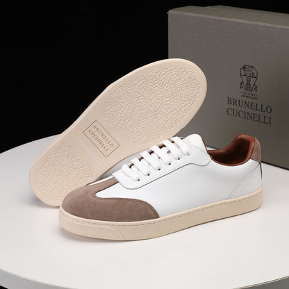 Brunello Cucinelli Calfskin and Suede Sneakers