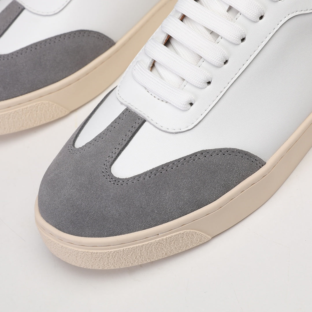 Brunello Cucinelli Calfskin and Suede Sneakers