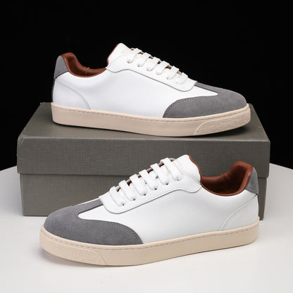 Brunello Cucinelli Calfskin and Suede Sneakers