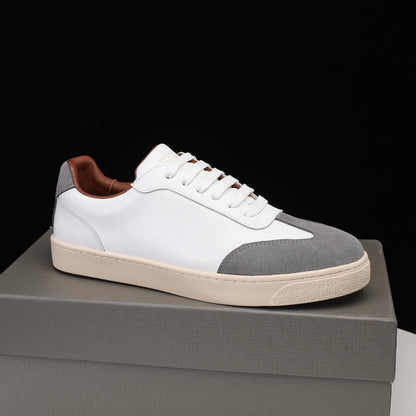 Brunello Cucinelli Calfskin and Suede Sneakers