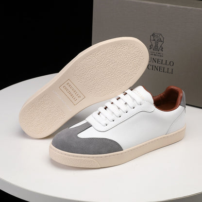 Brunello Cucinelli Calfskin and Suede Sneakers
