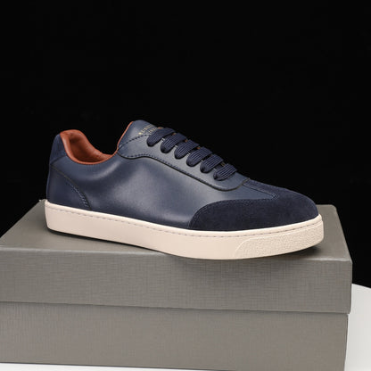 Brunello Cucinelli Calfskin and Suede Sneakers