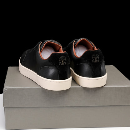 Brunello Cucinelli Calfskin and Suede Sneakers