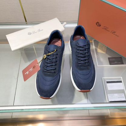 Loro Piana Umbrella Fabric and Suede Walking Shoes
