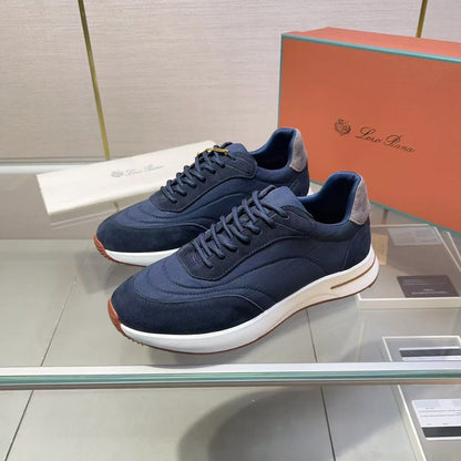 Loro Piana Umbrella Fabric and Suede Walking Shoes