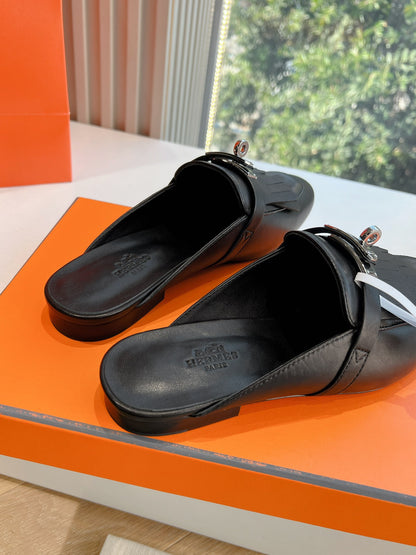 Hermès Calfskin Mules – 25SS/FW Collection