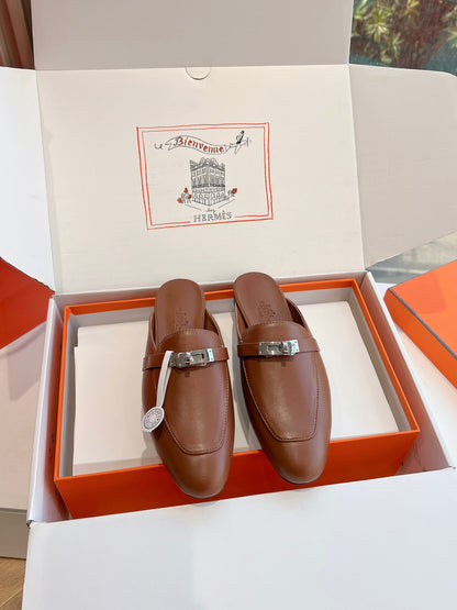 Hermès Calfskin Mules – 25SS/FW Collection