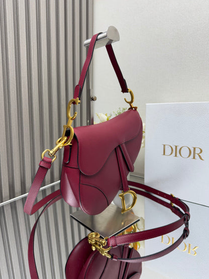 Dior Saddle Bag – Wine Red