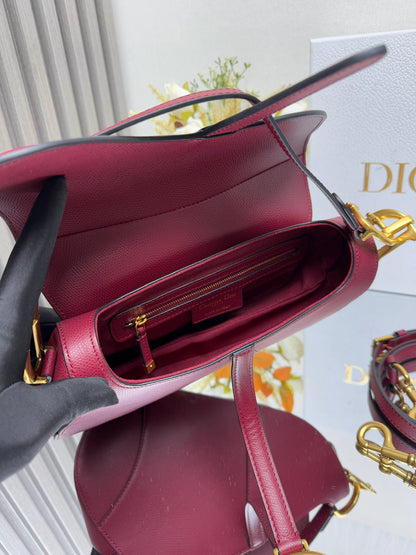 Dior Saddle Bag – Wine Red