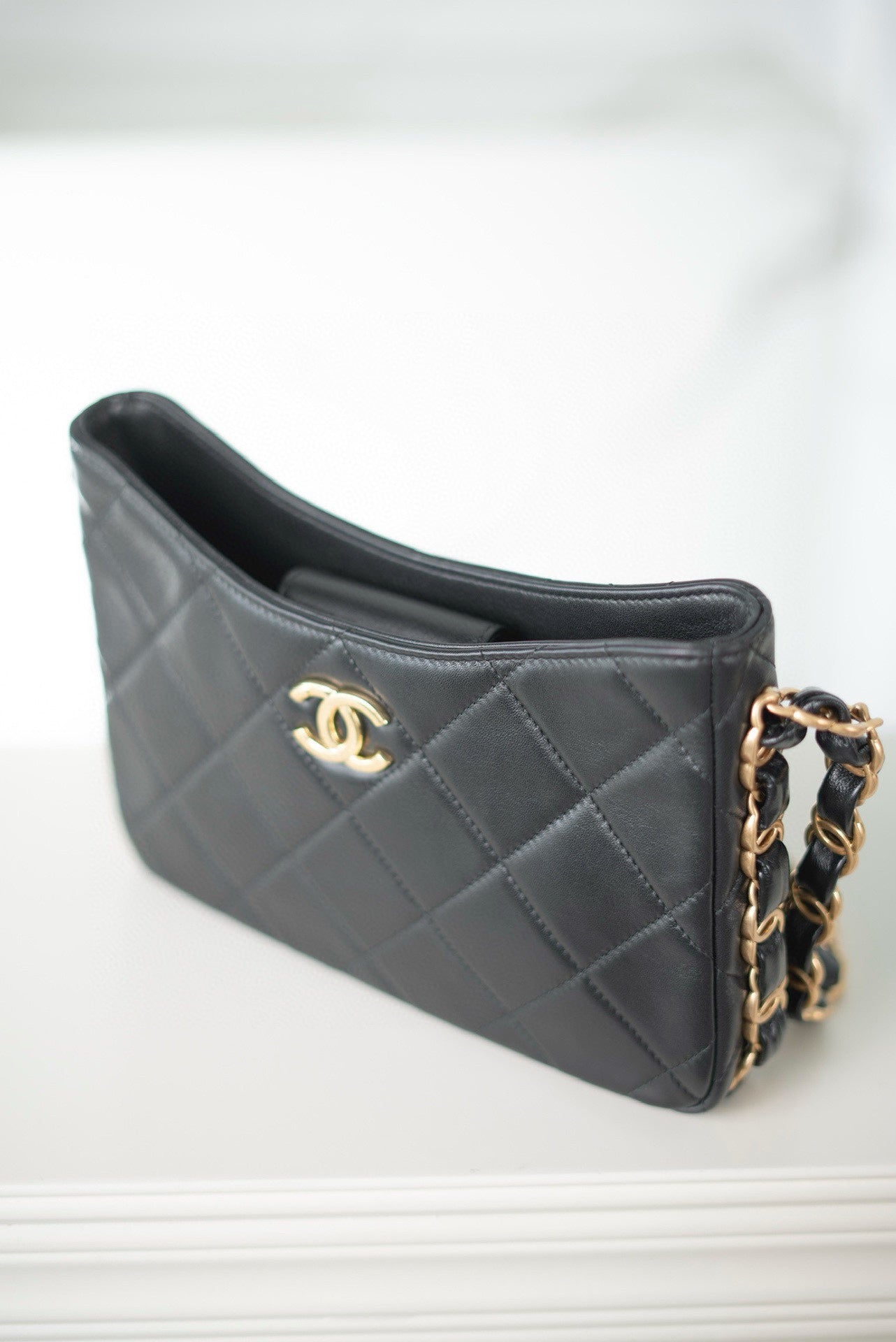 Chanel 24K Chunky Chain Hobo Bag