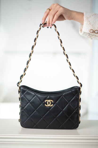 Chanel 24K Chunky Chain Hobo Bag