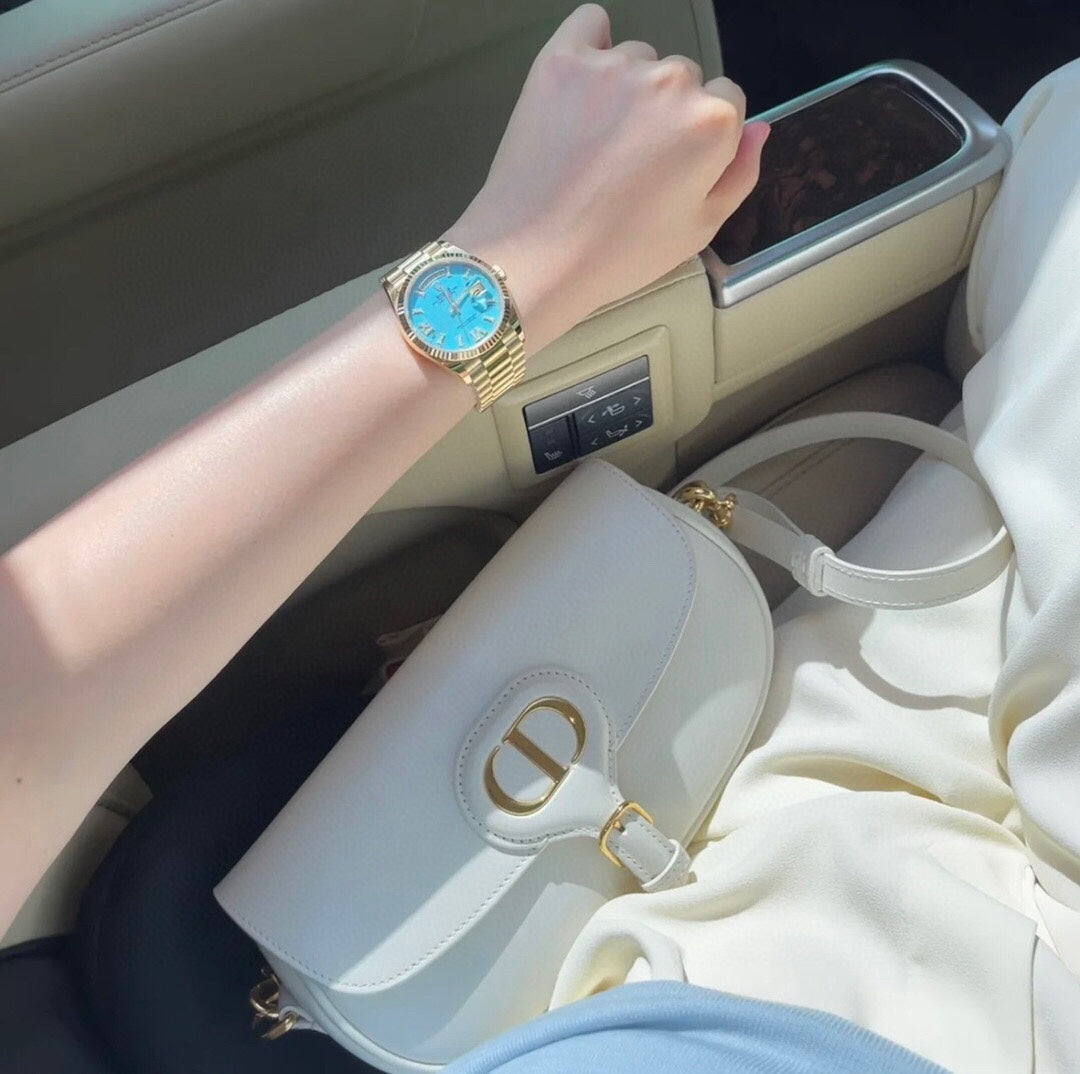 Rolex Day-Date Oyster Perpetual Gold Turquoise Mechanical Watch