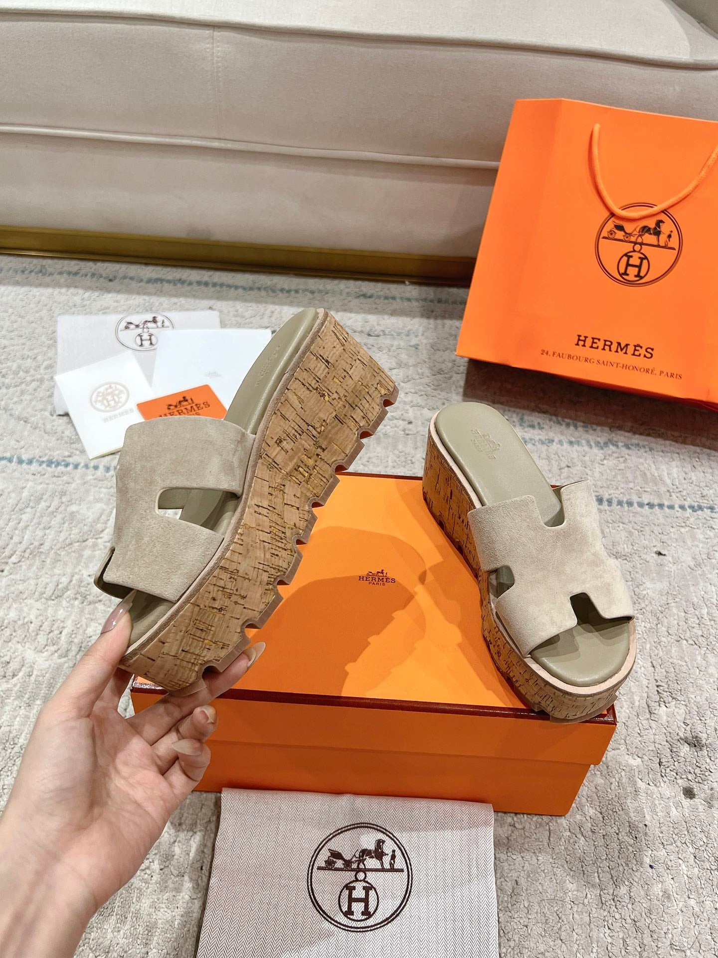 Hermès Wedge Sandals – 2024 Spring/Summer Collection