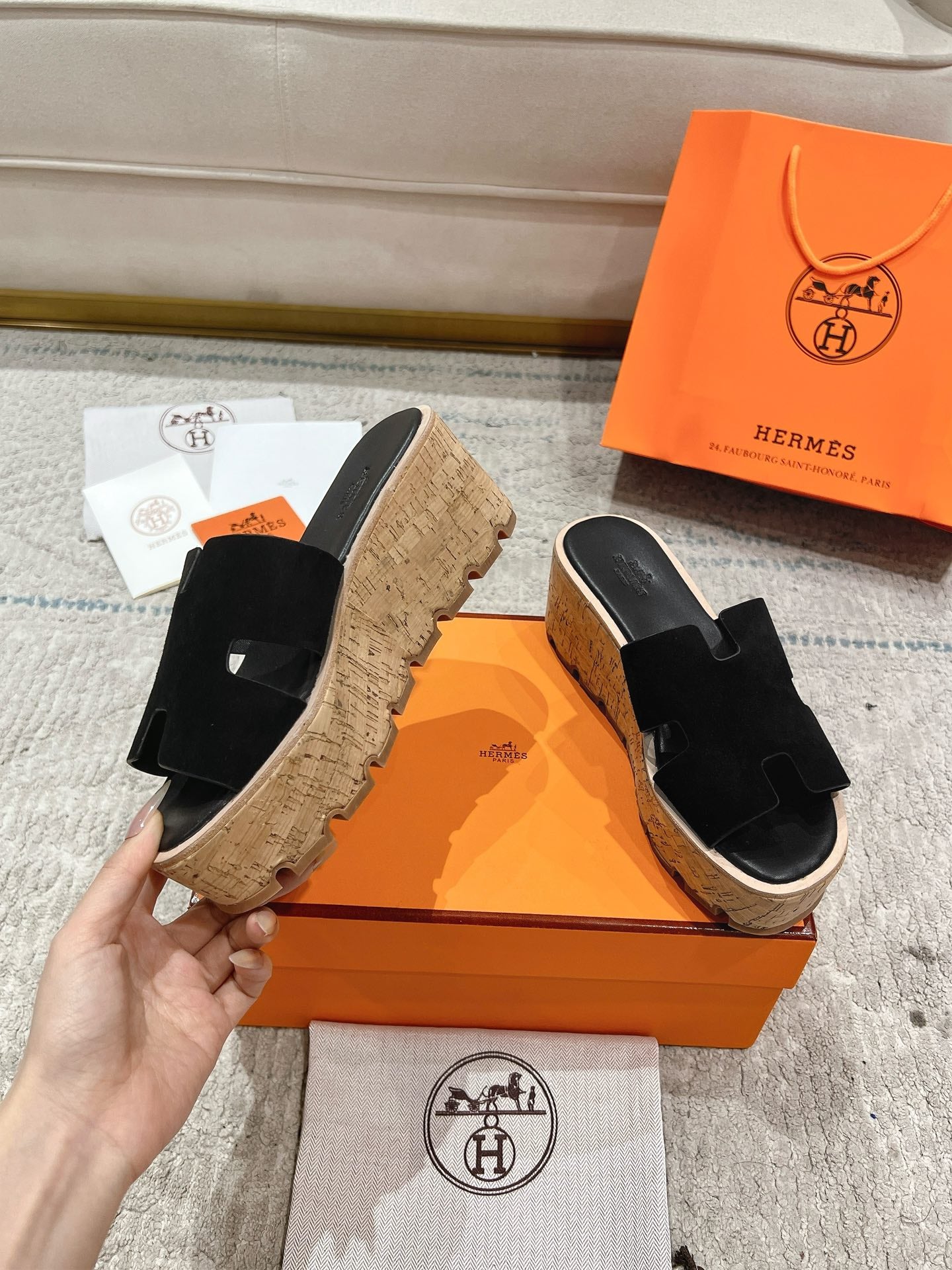 Hermès Wedge Sandals – 2024 Spring/Summer Collection