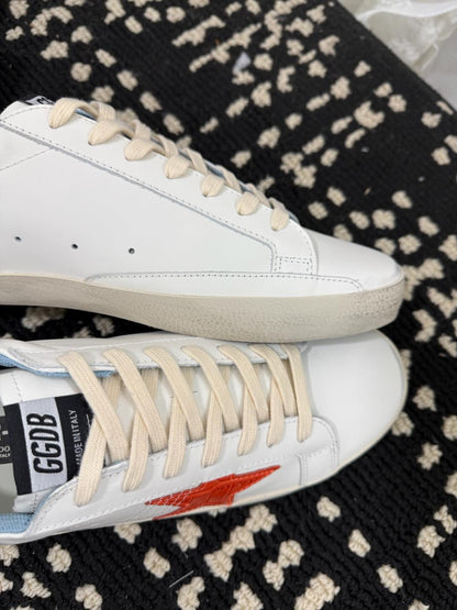 Golden Goose Super Star Rhinestone Leather Sneakers