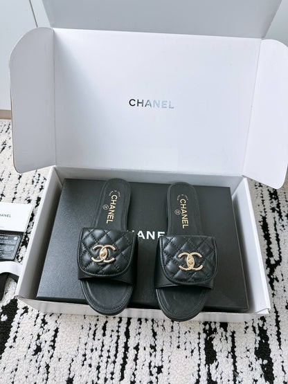 Chanel Quilted Buckle Flat Sandals – 25 Collection – Spring/Summer