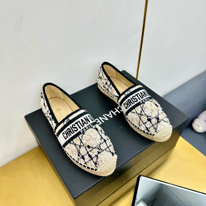 Dior Granville Embroidered Espadrille Flats
