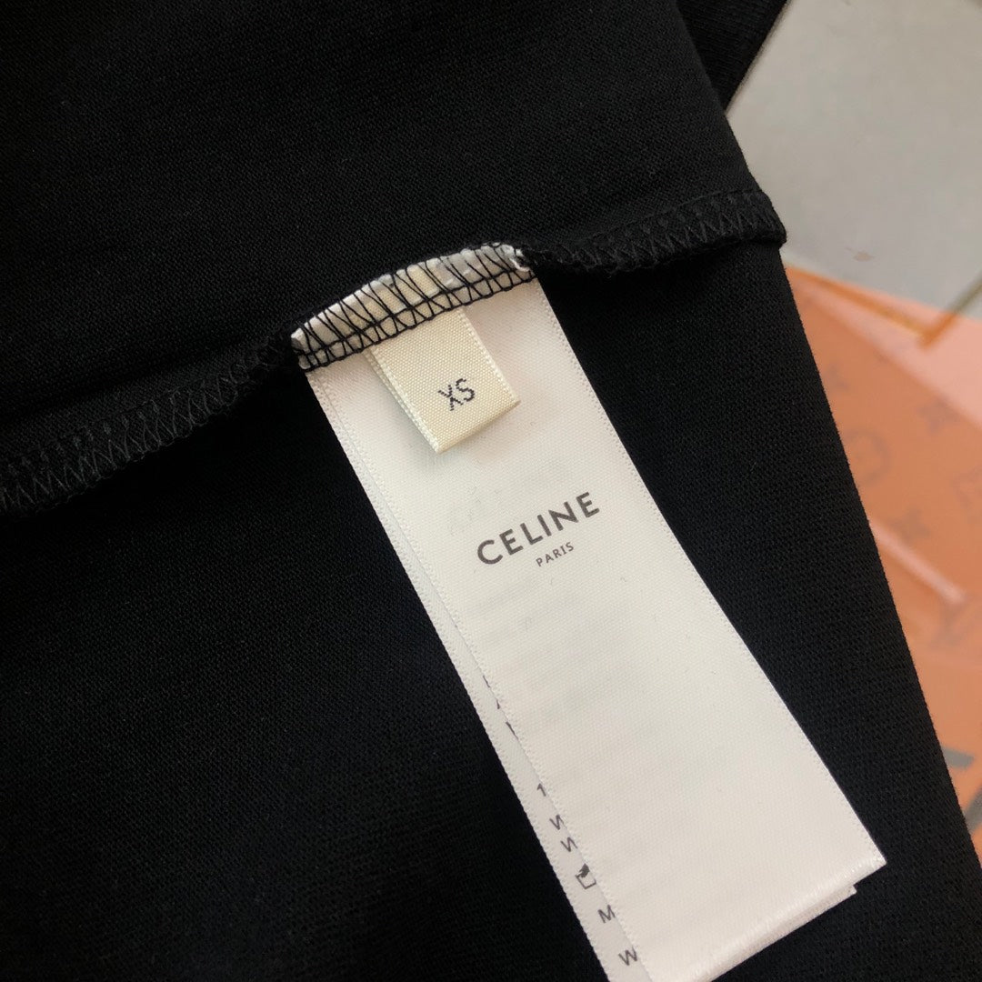 Celine Letter Logo Print Oversize T-Shirt – 2026SS