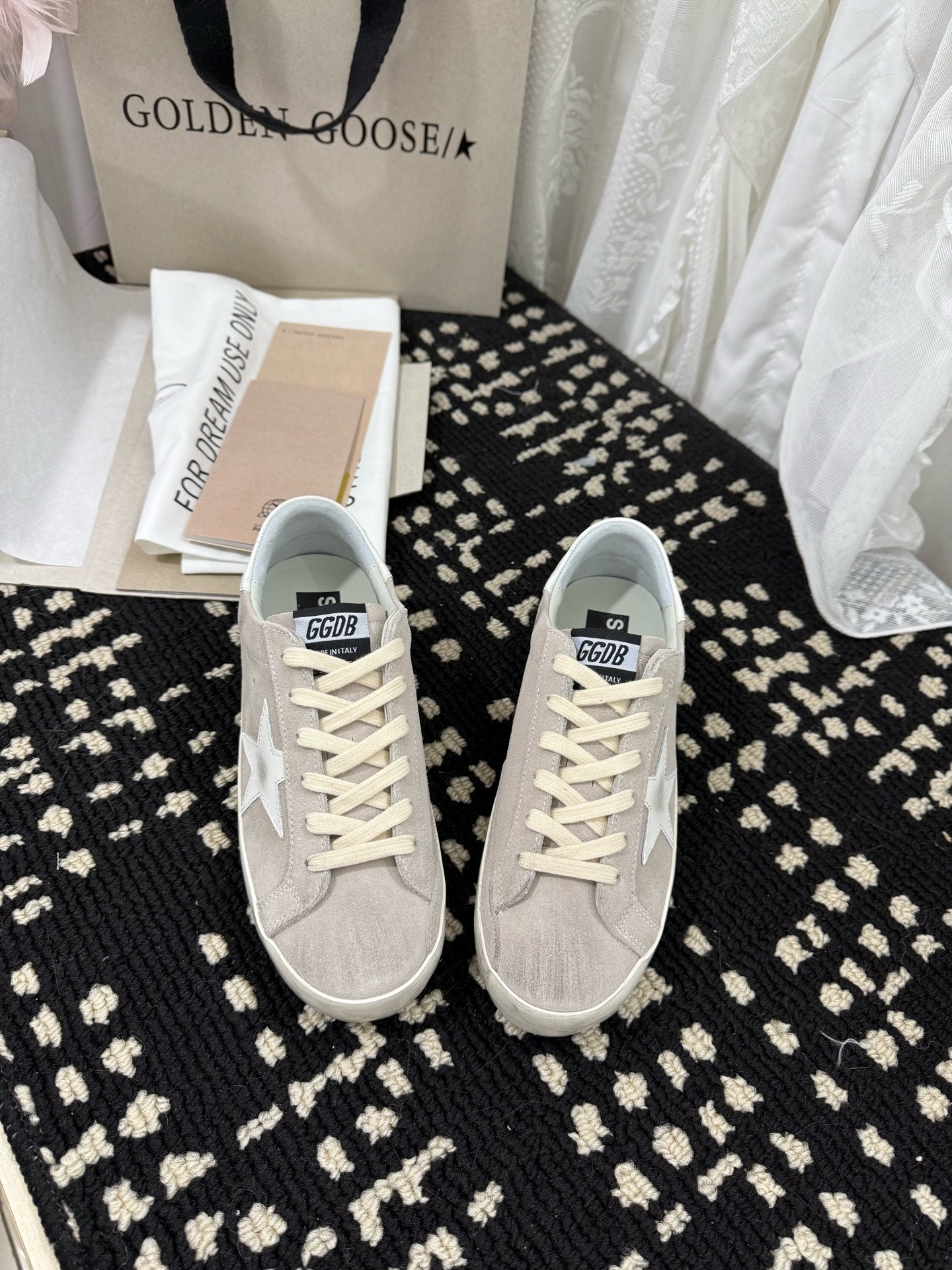 Golden Goose Super Star Rhinestone Leather Sneakers