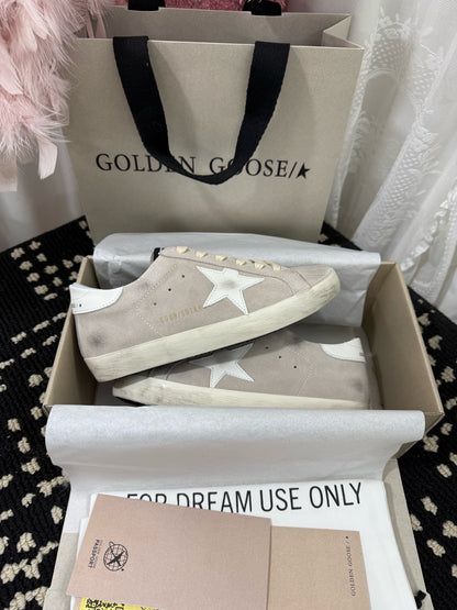 Golden Goose Super Star Rhinestone Leather Sneakers