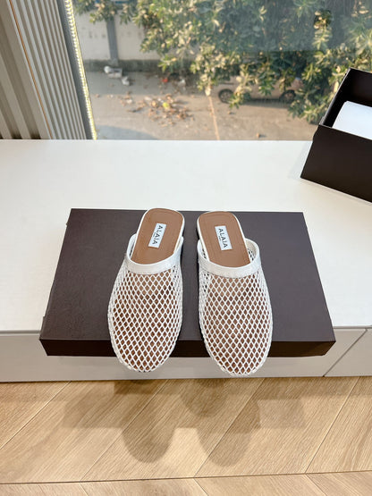 Alaïa Fishnet Mules – 2025 SS