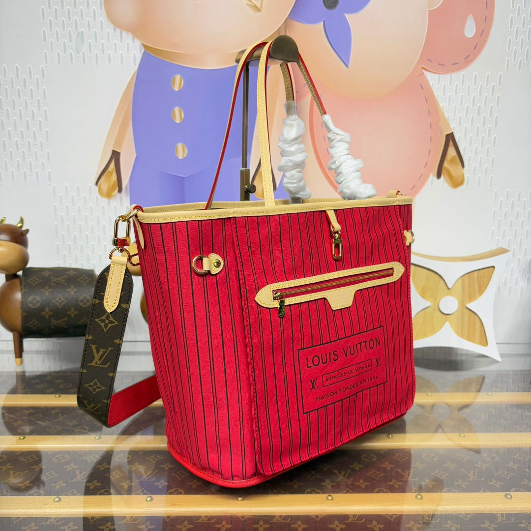 Louis Vuitton Neverfull Bandoulière Inside Out Tote Bag