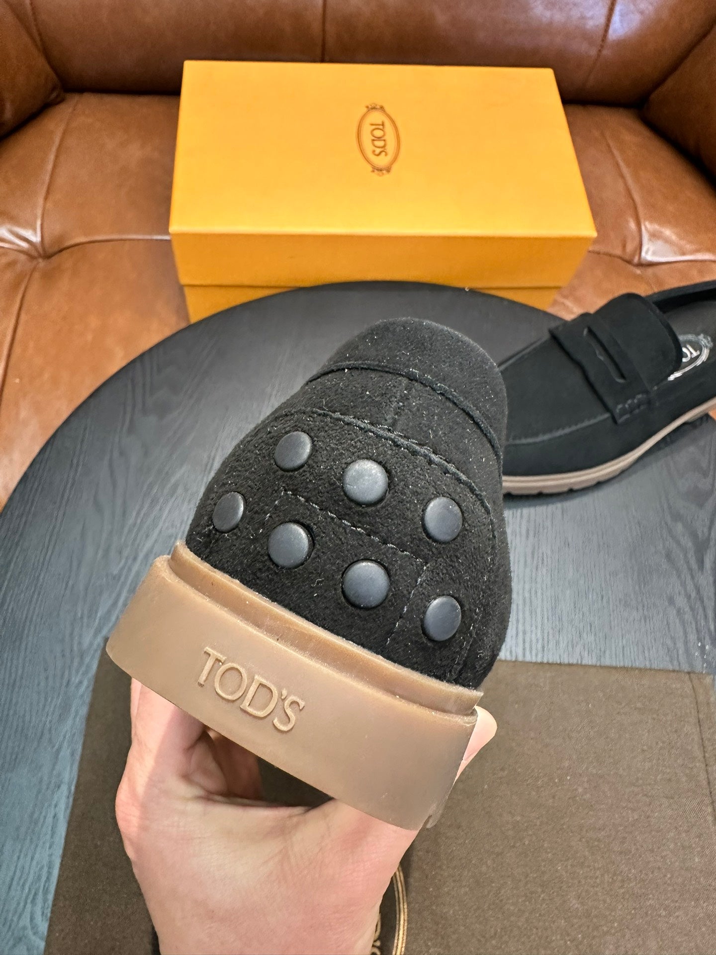 Tod's Suede Calfskin Loafers