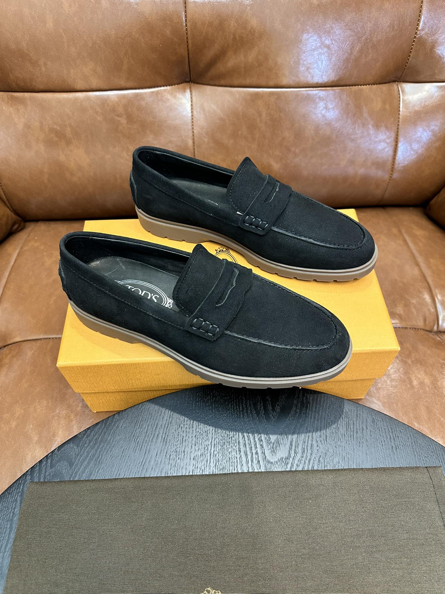 Tod's Suede Calfskin Loafers