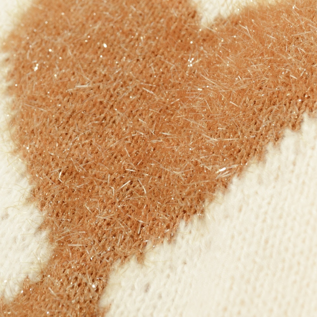 AMI Paris Gold Thread Heart Jacquard Sweater – 24FW Limited Edition