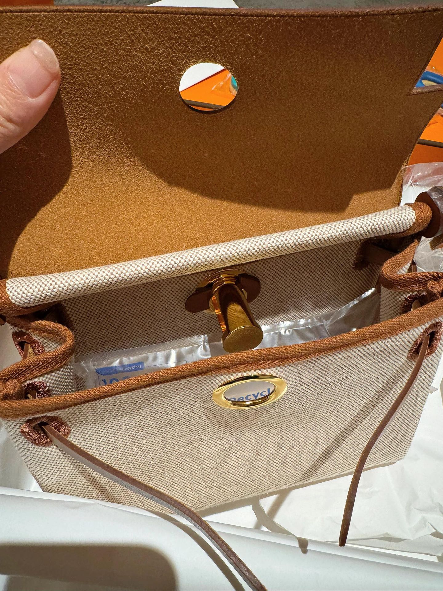 Hermès Herbag 20 Mini Canvas Woven Handbag
