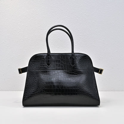 The Row Margaux Crocodile Embossed Tote