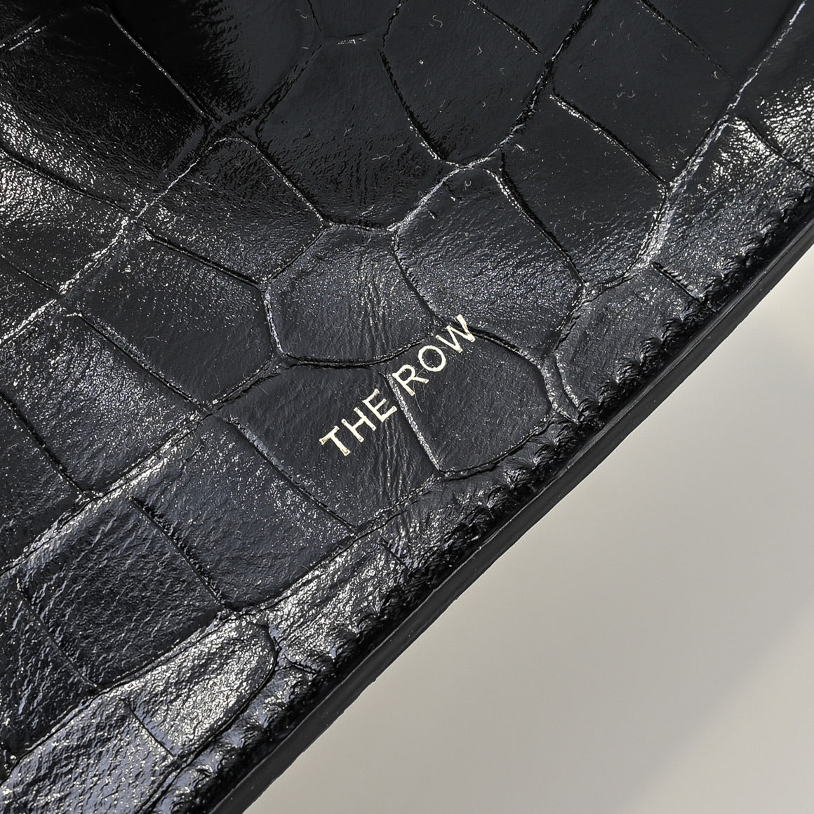 The Row Margaux Crocodile Embossed Tote