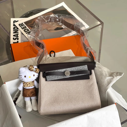 Hermès Herbag 20 Handbag – Ebony/Light Beige