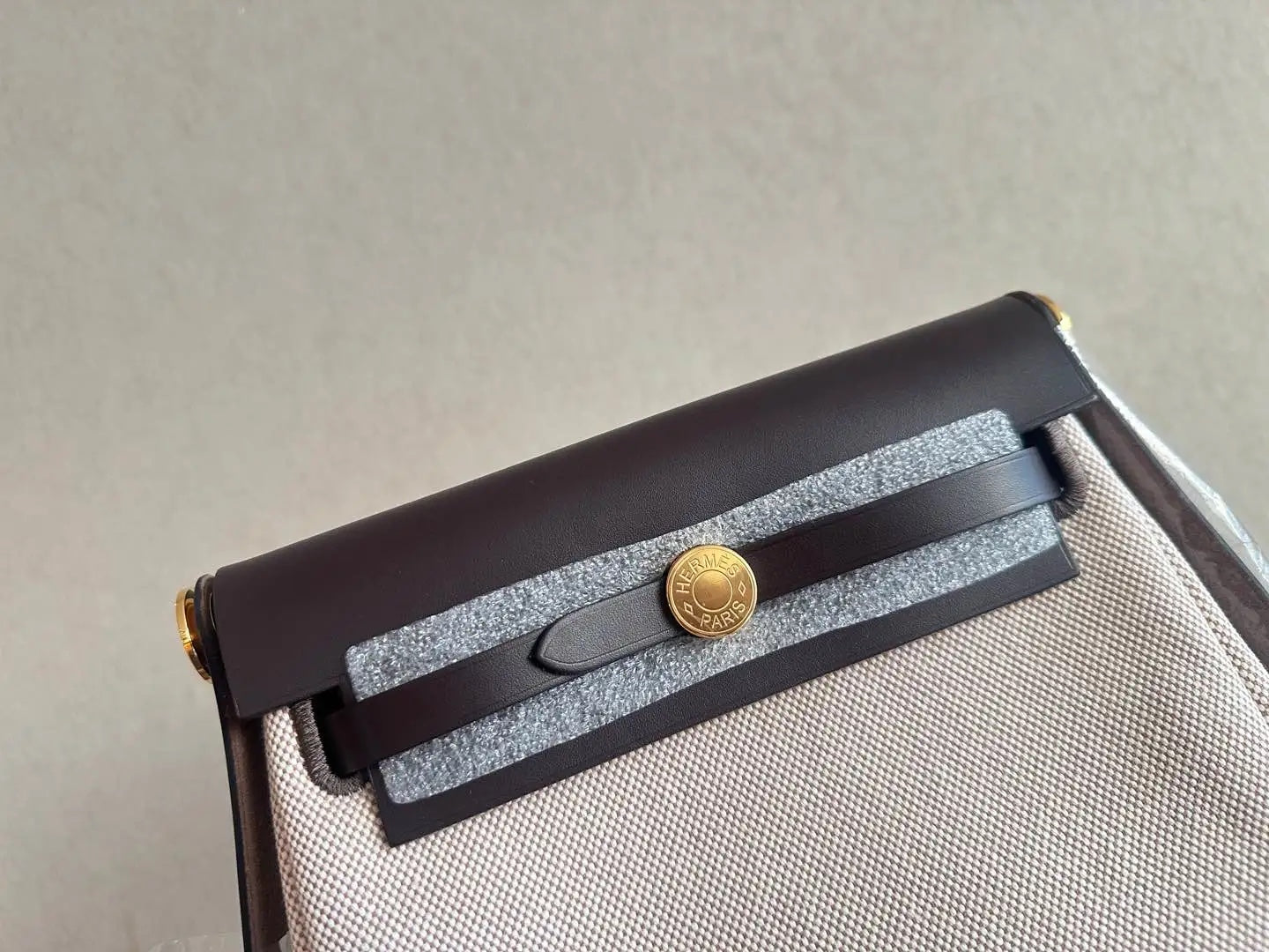 Hermès Mini Herbag – Ebony/Light Beige – Gold Hardware
