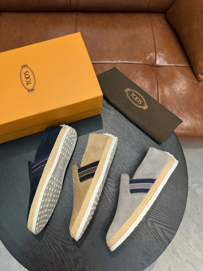 Tod's Suede Calfskin Loafers