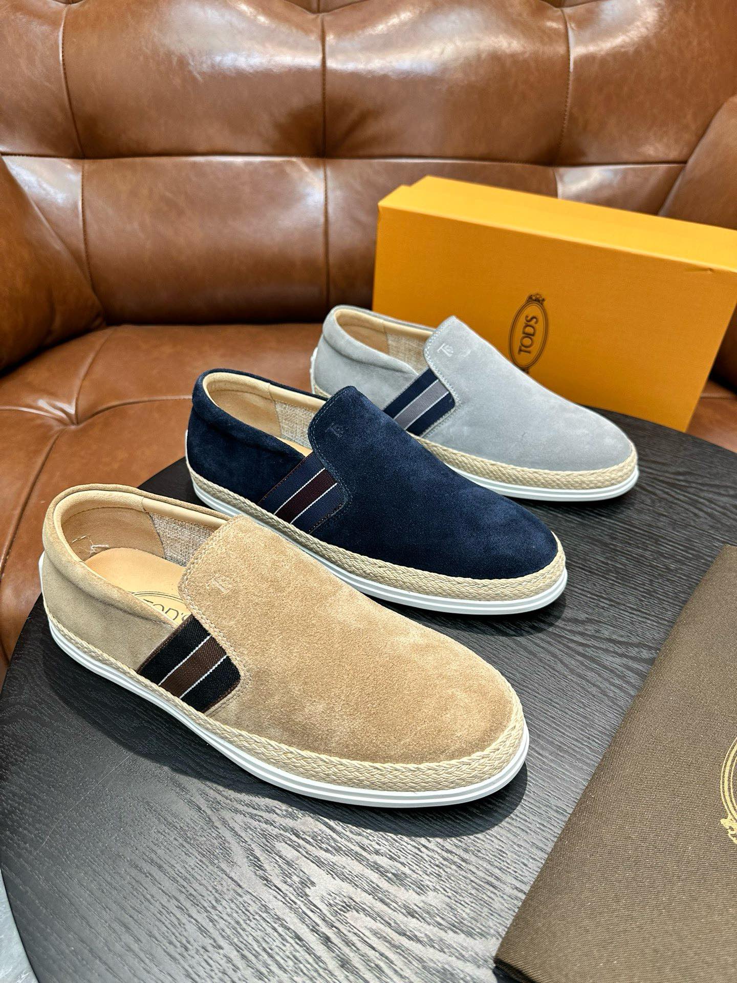 Tod's Suede Calfskin Loafers