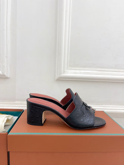 Loro Piana Summer Charms Ostrich Mules – 2025 Spring/Summer Collection