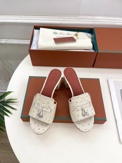 Loro Piana Summer Charms Ostrich Mules – 2025 Spring/Summer Collection