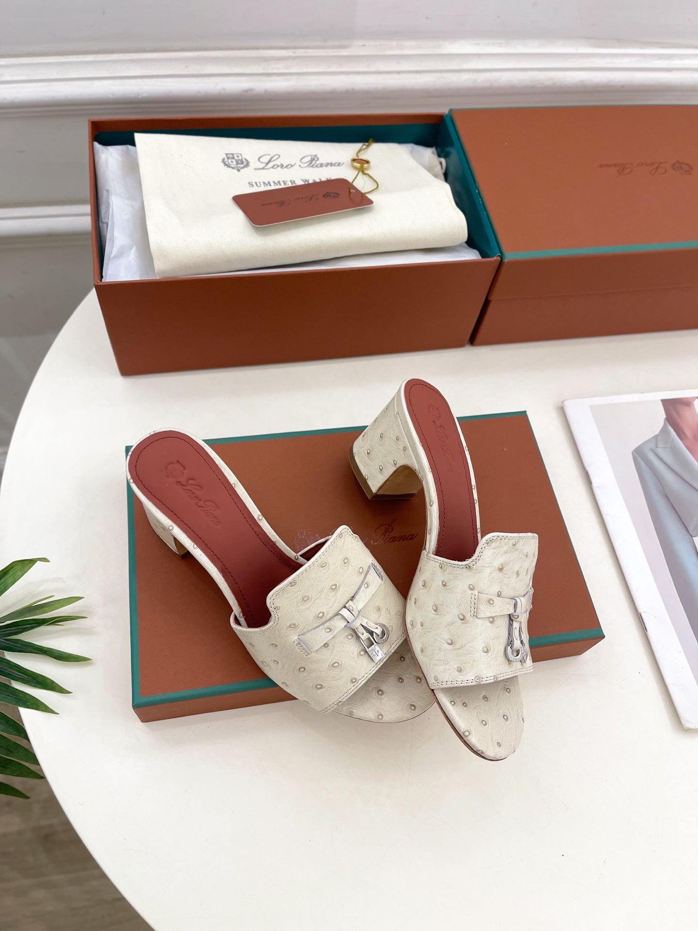 Loro Piana Summer Charms Ostrich Mules – 2025 Spring/Summer Collection